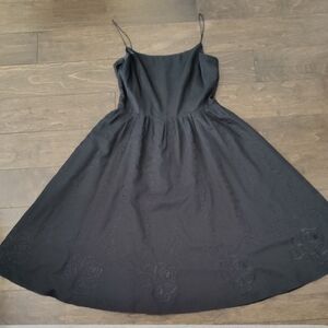 Ann Taylor Black Floral Dress